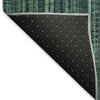 Piper Looms Mayfield Stripes AMF982 Teal Machine Washable Area Rug Backing Image