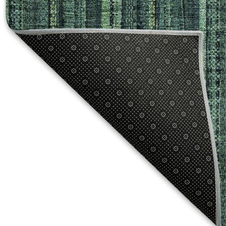 Piper Looms Mayfield Stripes AMF982 Teal Machine Washable Area Rug Backing Image