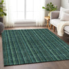 Piper Looms Mayfield Stripes AMF982 Teal Machine Washable Area Rug Lifestyle Image Feature