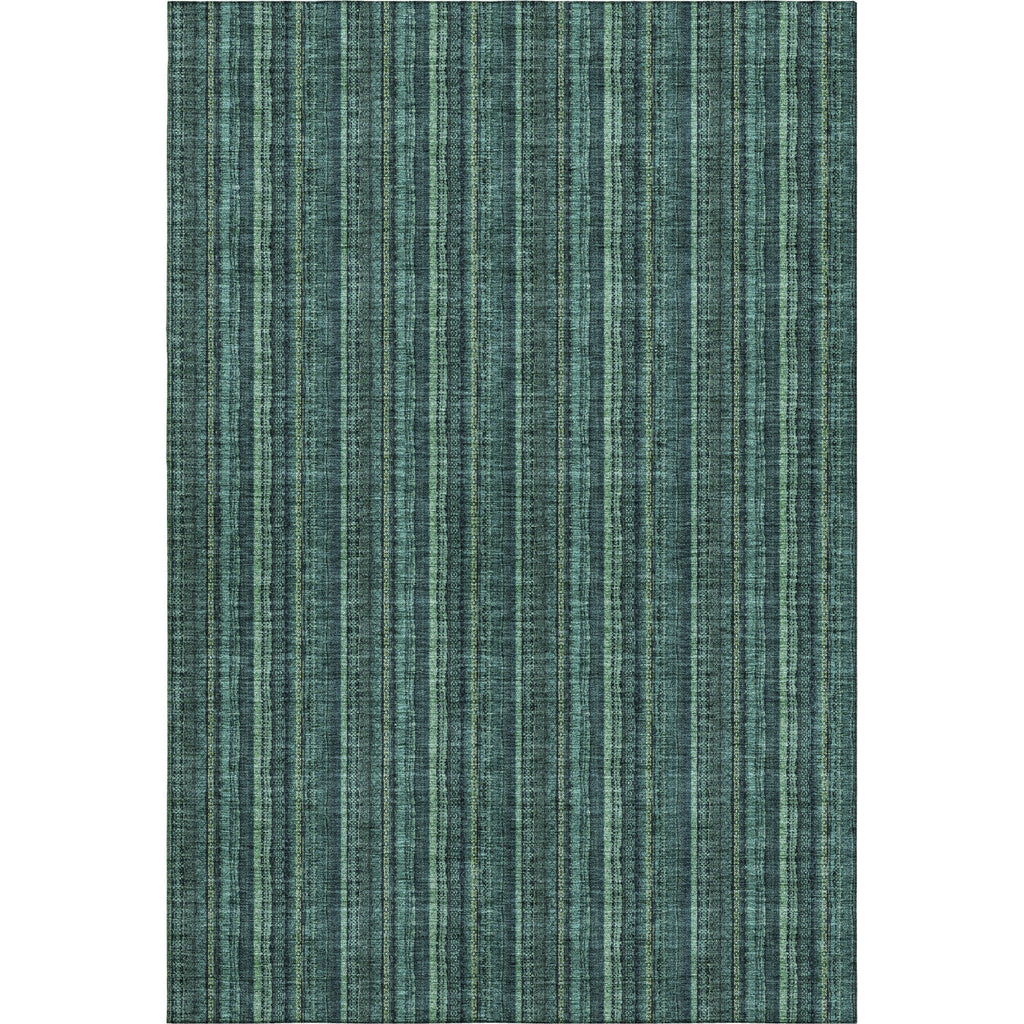 Piper Looms Mayfield Stripes AMF982 Teal Machine Washable Area Rug main image