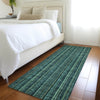 Piper Looms Mayfield Stripes AMF982 Teal Machine Washable Area Rug Runner Lifestyle Image Feature