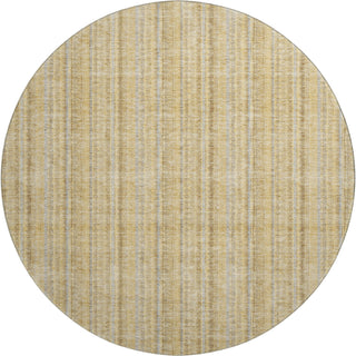 Piper Looms Mayfield Stripes AMF982 Wheat Machine Washable Area Rug Round Main Image