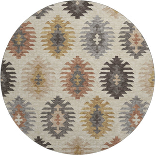 Piper Looms Mayfield Southwest AMF983 Beige Machine Washable Area Rug Round Main Image