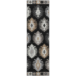 Piper Looms Mayfield Southwest AMF983 Black Machine Washable Area Rug Runner Main Image
