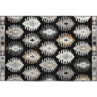 Piper Looms Mayfield Southwest AMF983 Black Machine Washable Area Rug Scatter Main Image