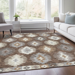 Piper Looms Mayfield Southwest AMF983 Brown Machine Washable Area Rug Lifestyle Image Feature
