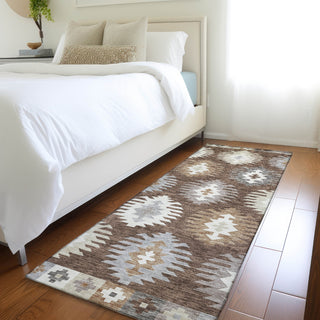 Piper Looms Mayfield Southwest AMF983 Brown Machine Washable Area Rug Runner Lifestyle Image Feature