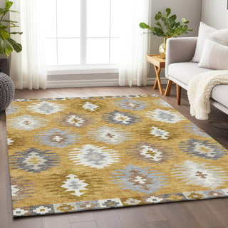 Piper Looms Mayfield Southwest AMF983 Gold Machine Washable Area Rug Lifestyle Image Feature