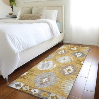 Piper Looms Mayfield Southwest AMF983 Gold Machine Washable Area Rug Runner Lifestyle Image Feature