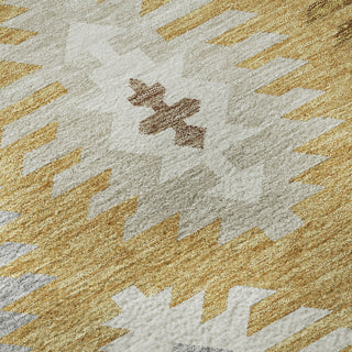 Piper Looms Mayfield Southwest AMF983 Gold Machine Washable Area Rug Swatch Image