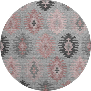 Piper Looms Mayfield Southwest AMF983 Gray Machine Washable Area Rug Round Main Image