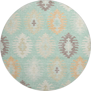 Piper Looms Mayfield Southwest AMF983 Mint Machine Washable Area Rug Round Main Image