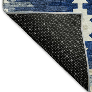 Piper Looms Mayfield Southwest AMF983 Navy Machine Washable Area Rug Backing Image