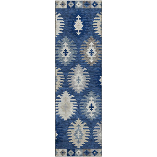 Piper Looms Mayfield Southwest AMF983 Navy Machine Washable Area Rug Runner Main Image