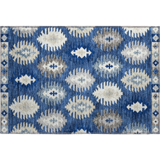 Piper Looms Mayfield Southwest AMF983 Navy Machine Washable Area Rug Scatter Main Image