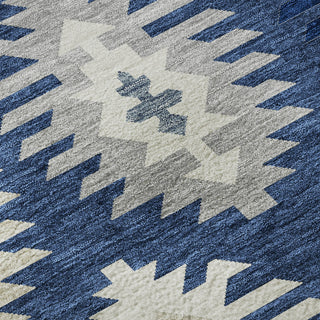 Piper Looms Mayfield Southwest AMF983 Navy Machine Washable Area Rug Swatch Image
