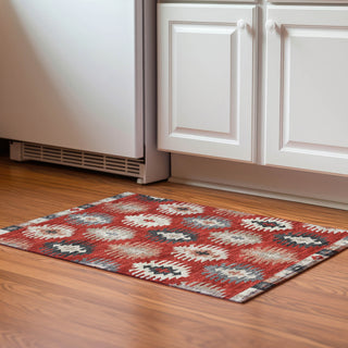 Piper Looms Mayfield Southwest AMF983 Red Machine Washable Area Rug Scatter Lifestyle Image Feature
