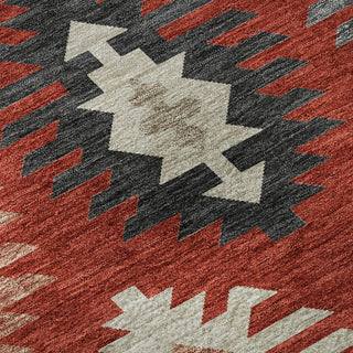 Piper Looms Mayfield Southwest AMF983 Red Machine Washable Area Rug Swatch Image