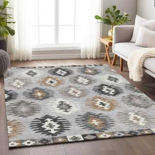 Piper Looms Mayfield Southwest AMF983 Silver Machine Washable Area Rug Lifestyle Image Feature