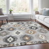 Piper Looms Mayfield Southwest AMF983 Silver Machine Washable Area Rug Lifestyle Image Feature