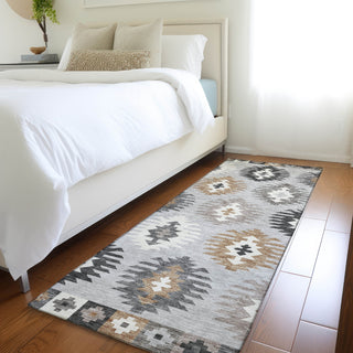 Piper Looms Mayfield Southwest AMF983 Silver Machine Washable Area Rug Runner Lifestyle Image Feature
