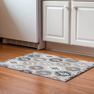 Piper Looms Mayfield Southwest AMF983 Silver Machine Washable Area Rug Scatter Lifestyle Image Feature