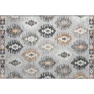 Piper Looms Mayfield Southwest AMF983 Silver Machine Washable Area Rug Scatter Main Image