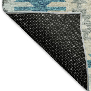Piper Looms Mayfield Southwest AMF983 Teal Machine Washable Area Rug Backing Image