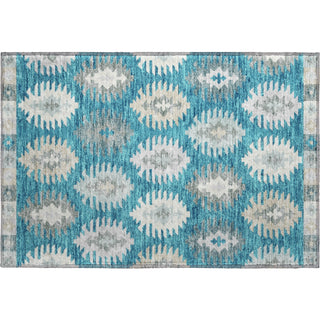 Piper Looms Mayfield Southwest AMF983 Teal Machine Washable Area Rug Scatter Main Image