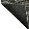 Piper Looms Mayfield Circles AMF984 Black Machine Washable Area Rug Backing Image