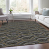 Piper Looms Mayfield Circles AMF984 Black Machine Washable Area Rug Lifestyle Image Feature