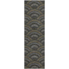 Piper Looms Mayfield Circles AMF984 Black Machine Washable Area Rug Runner Main Image