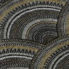 Piper Looms Mayfield Circles AMF984 Black Machine Washable Area Rug Swatch Image