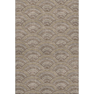 Piper Looms Mayfield Circles AMF984 Brown Machine Washable Area Rug main image