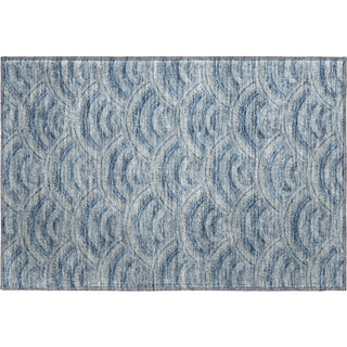 Piper Looms Mayfield Circles AMF984 Denim Machine Washable Area Rug Scatter Main Image