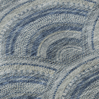 Piper Looms Mayfield Circles AMF984 Denim Machine Washable Area Rug Swatch Image
