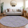 Piper Looms Mayfield Circles AMF984 Lavender Machine Washable Area Rug Round Lifestyle Image Feature