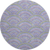 Piper Looms Mayfield Circles AMF984 Lavender Machine Washable Area Rug Round Main Image