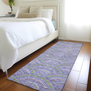 Piper Looms Mayfield Circles AMF984 Lavender Machine Washable Area Rug Runner Lifestyle Image Feature