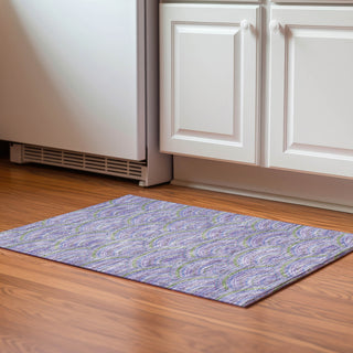 Piper Looms Mayfield Circles AMF984 Lavender Machine Washable Area Rug Scatter Lifestyle Image Feature