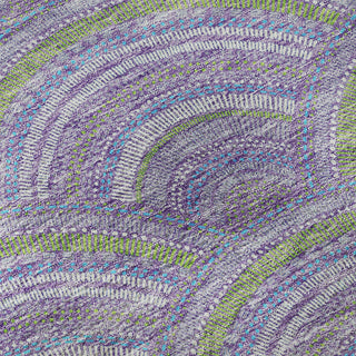 Piper Looms Mayfield Circles AMF984 Lavender Machine Washable Area Rug Swatch Image