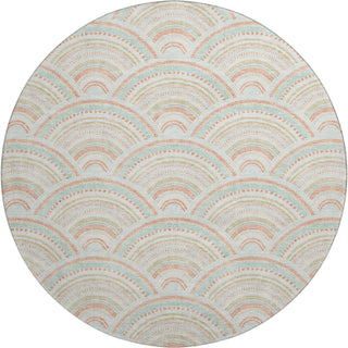 Piper Looms Mayfield Circles AMF984 Linen Machine Washable Area Rug Round Main Image