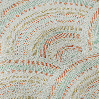 Piper Looms Mayfield Circles AMF984 Linen Machine Washable Area Rug Swatch Image