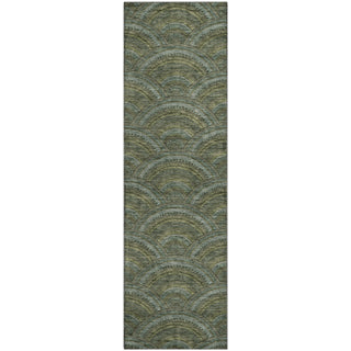 Piper Looms Mayfield Circles AMF984 Olive Machine Washable Area Rug Runner Main Image
