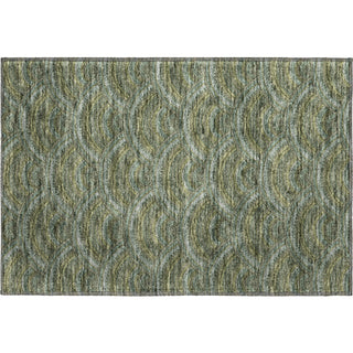 Piper Looms Mayfield Circles AMF984 Olive Machine Washable Area Rug Scatter Main Image