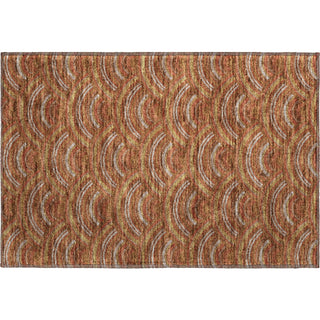 Piper Looms Mayfield Circles AMF984 Paprika Machine Washable Area Rug Scatter Main Image
