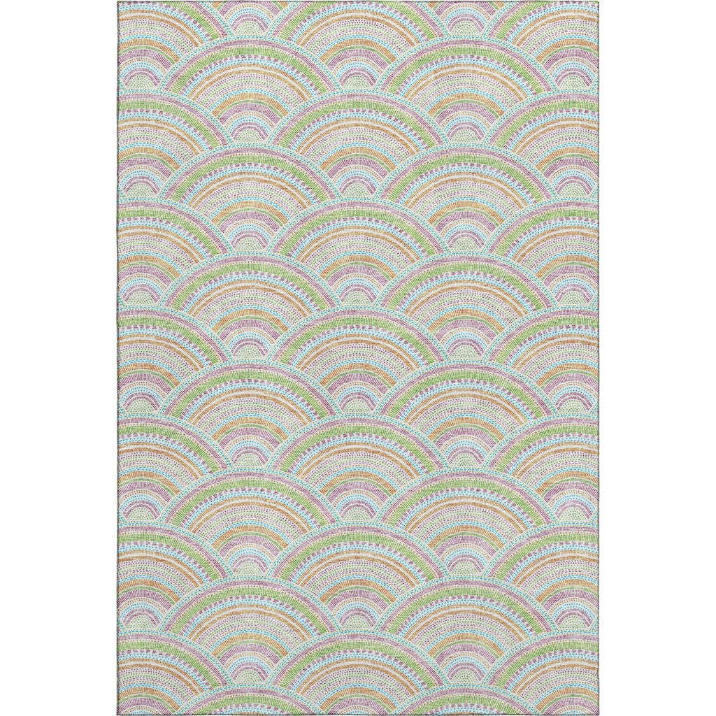 Piper Looms Mayfield Circles AMF984 Pearl Machine Washable Area Rug main image