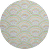 Piper Looms Mayfield Circles AMF984 Pearl Machine Washable Area Rug Round Main Image