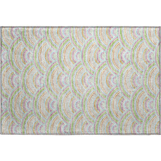 Piper Looms Mayfield Circles AMF984 Pearl Machine Washable Area Rug Scatter Main Image