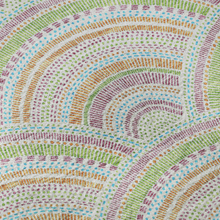 Piper Looms Mayfield Circles AMF984 Pearl Machine Washable Area Rug Swatch Image